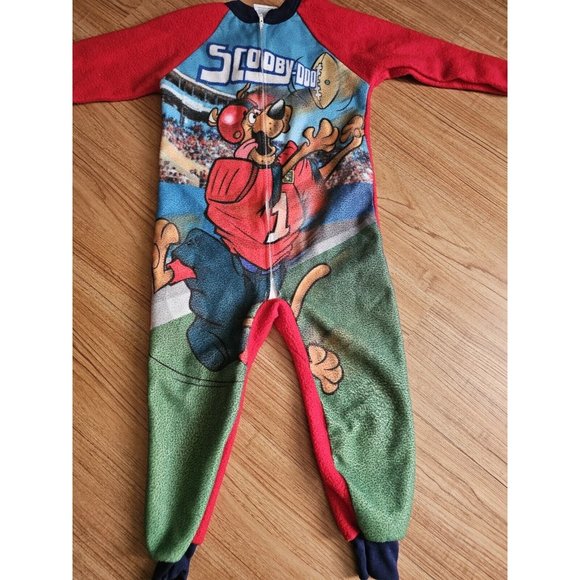 Cartoon Network Other - Vintage Cartoon Network Scooby Doo Pajamas One Piece Zip Up Boys Size 6